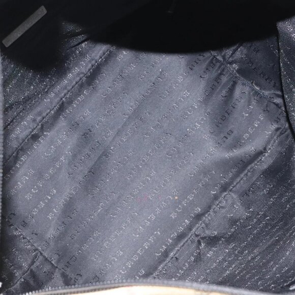 BURBERRY Nova Check Tote Bag PVC Beige Silver Auth - Picture 11 of 16